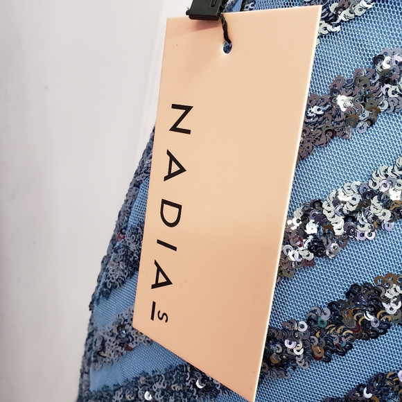Nadias Blue sequin formal - Picture 6 of 8
